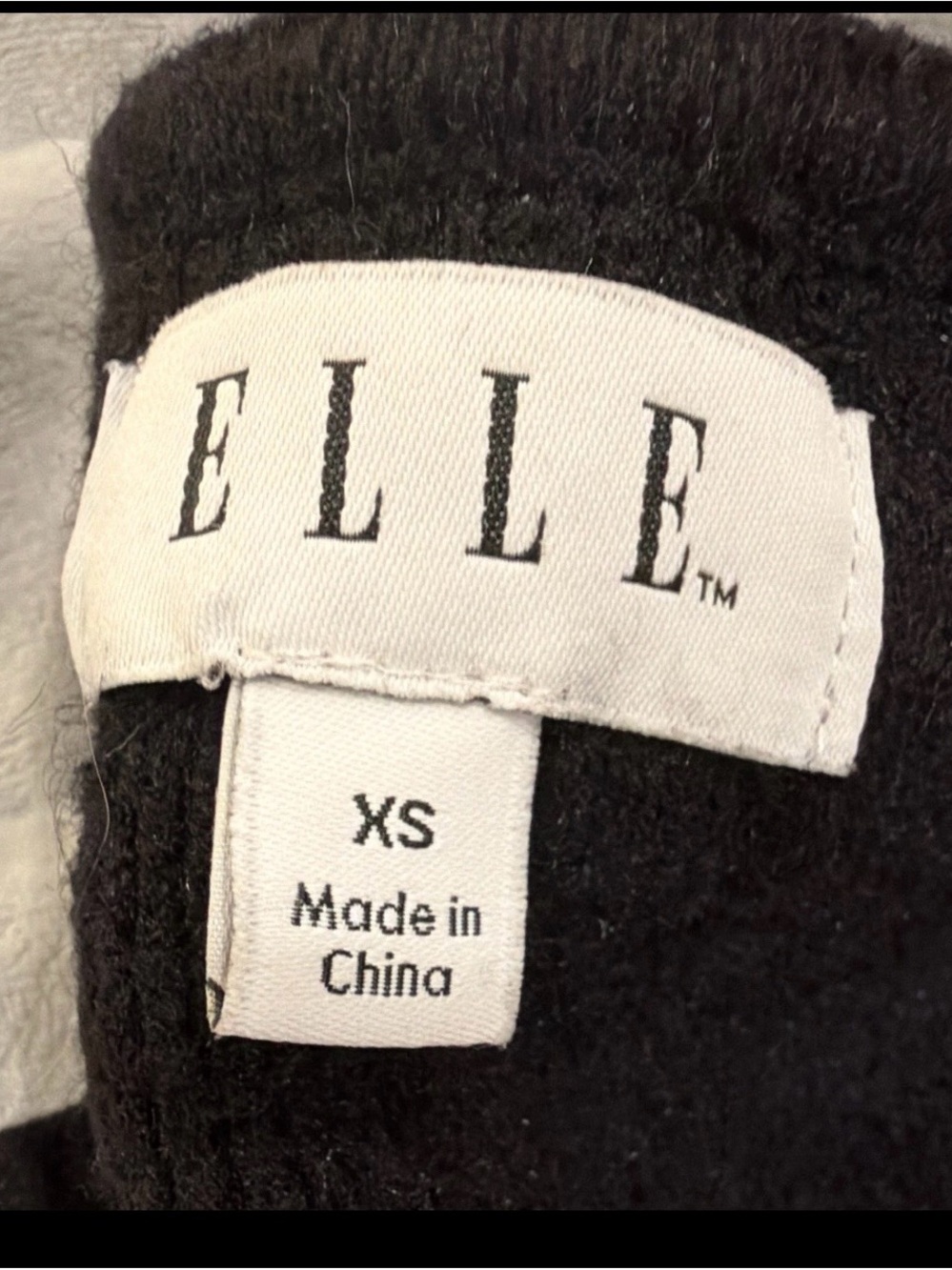 ELLE Black Ribbed Open-Front Cardigan Jacket - Picture 3 of 4